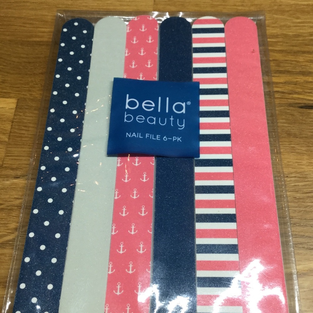 bella beauty nail file 6pk NEW